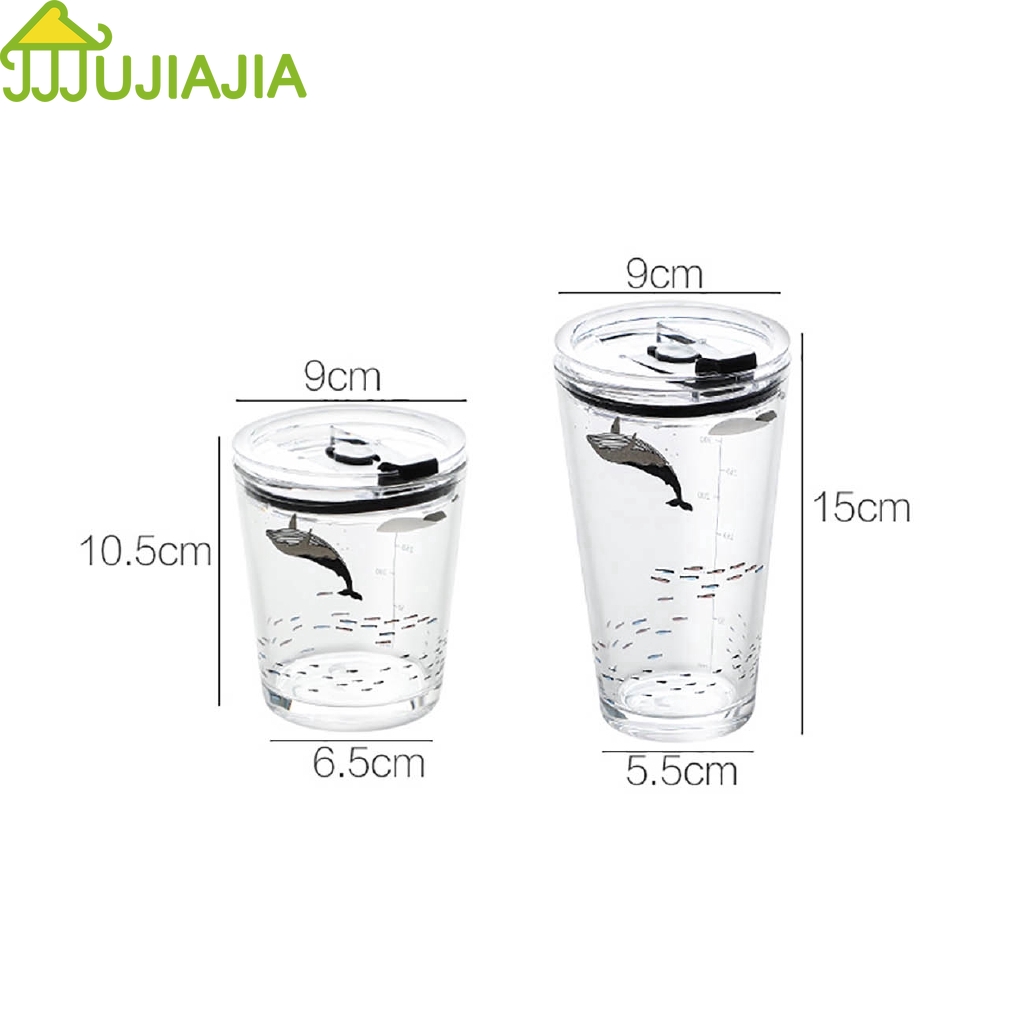 Ly Nước JUJIAJIA Chất Liệu Thủy Tinh Chất Lượng Cao 350ml/ 450ml