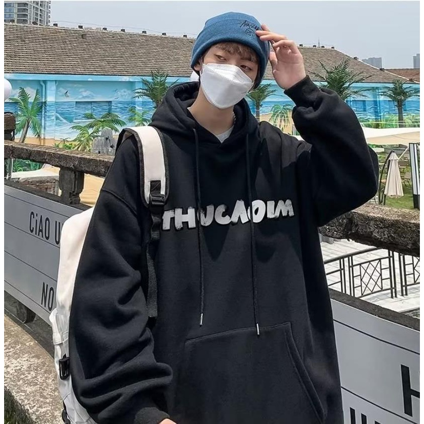Áo Hoodie Dáng Rộng Tay Dài In Hình Hoạt Hình Rock Boy Mùa Thu Cá Tính Thời Trang Cho Nam Và Nữ