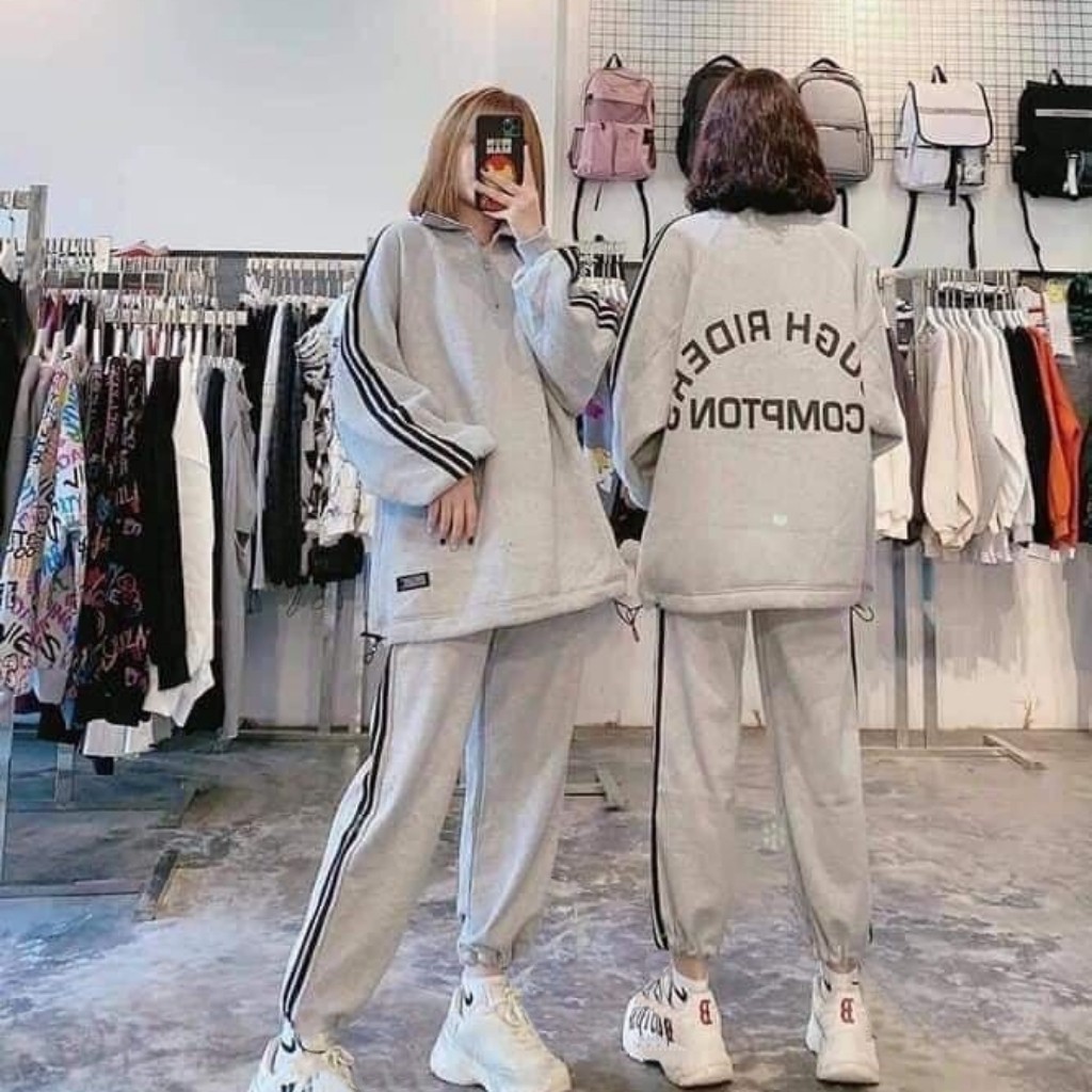 Bộ Thể Thao Nỉ Bộ Nỉ Nữ Bộ Nỉ Bông Hot Trend Form Rộng Siêu Đẹp Nguyễn Hoa | BigBuy360 - bigbuy360.vn