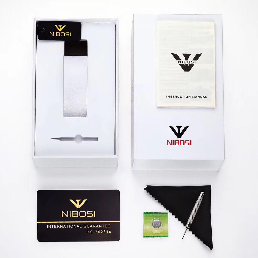 (TẶNG VÒNG TAY) Đồng hồ nam NIBOSI 2322 chính hãng, dây kim loại không gỉ, thép đúc đặc | BigBuy360 - bigbuy360.vn