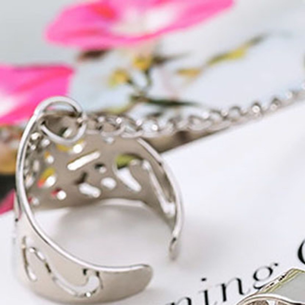Vòng Đeo Tay Dạng Mở Phối Nhẫn Thiết Kế Tinh Tế Thời Trang