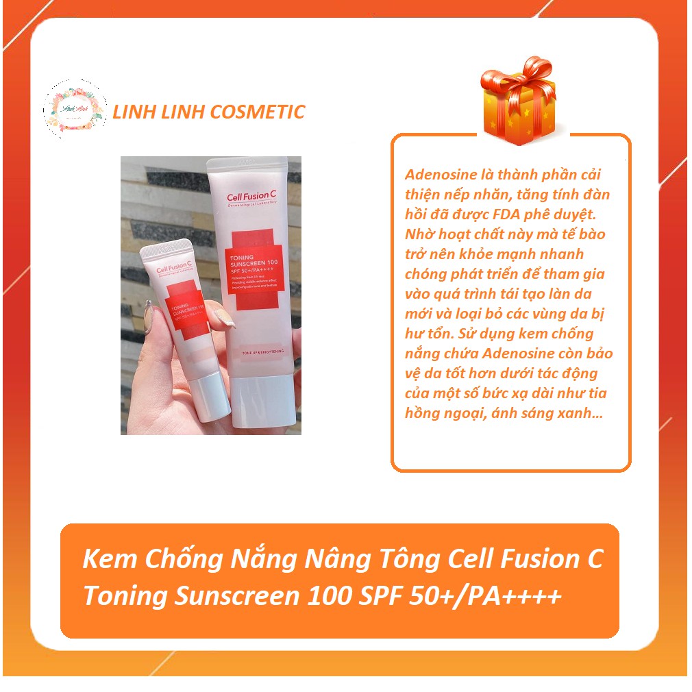 Kem chống nắng Cell Fusion C Toning Sunscreen 100 SPF50+