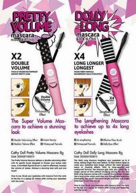 Chuốt mi ko trôi cathy doll 4x