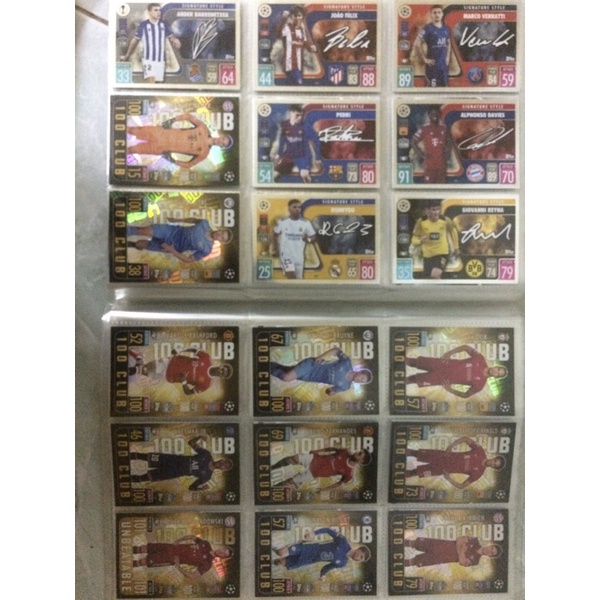 Set thẻ cầu thủ match attax 21/22 ucl