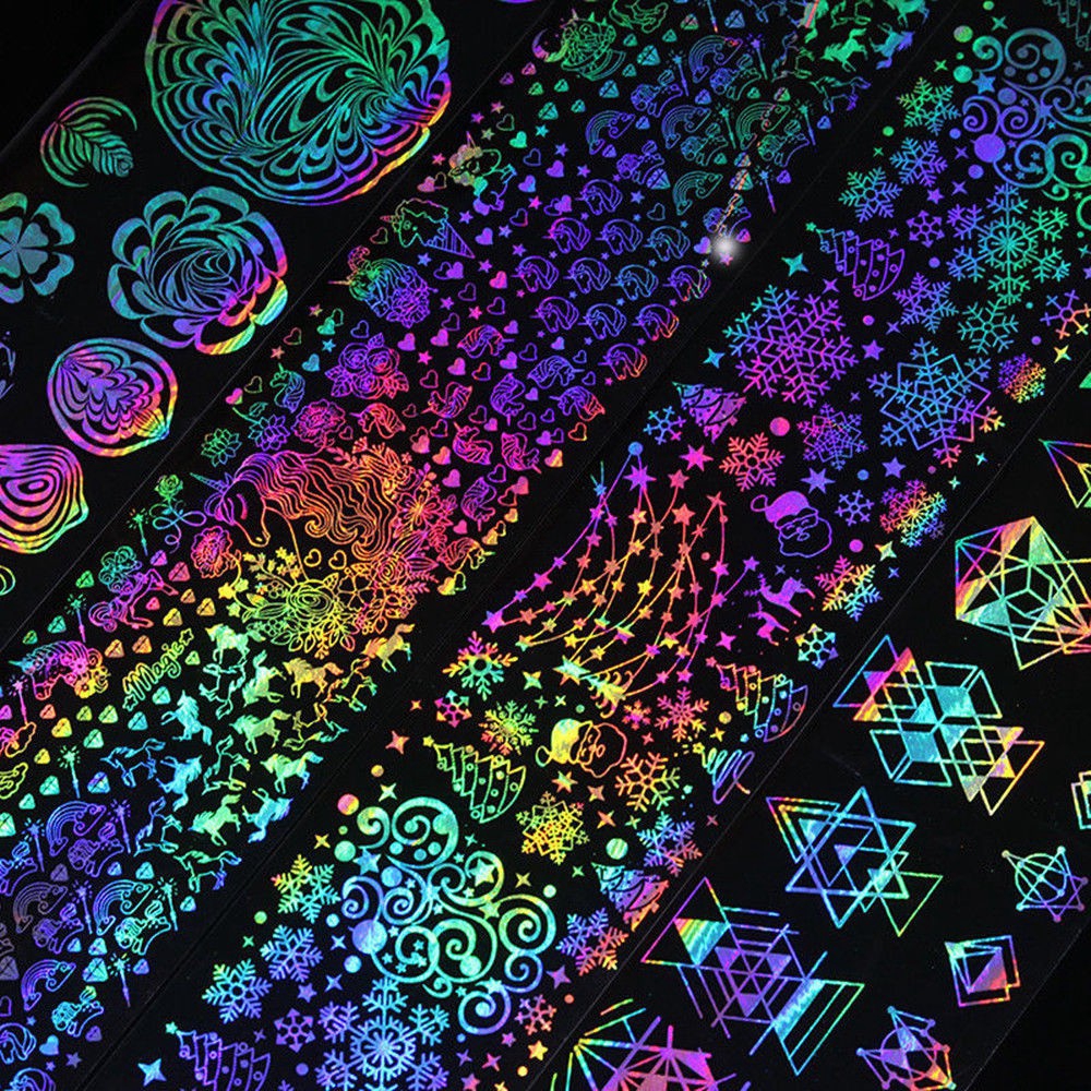 Bộ 8 Miếng Dán Trang Trí Móng Tay Xinh Xắn Cho Nữ