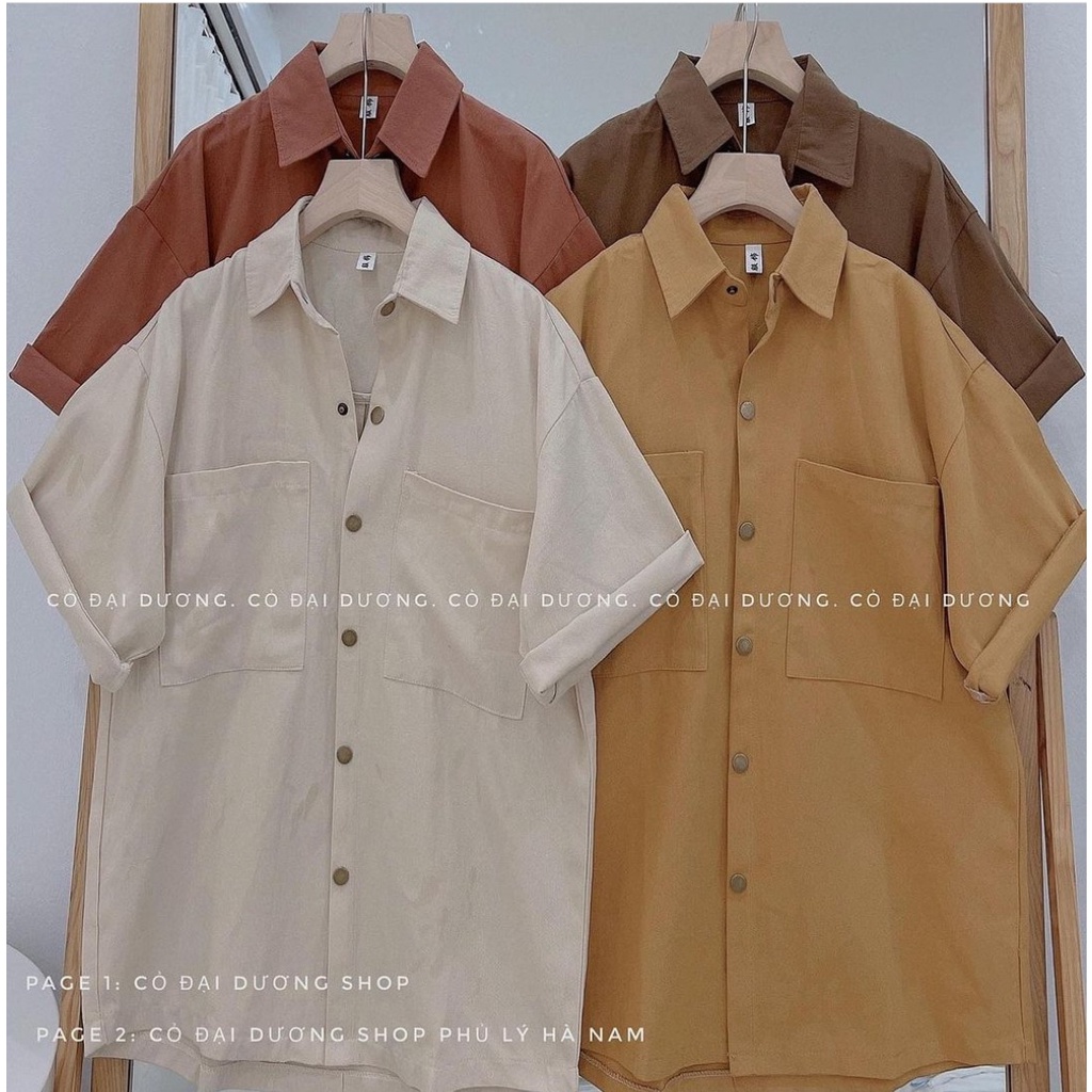 Sơ mi cộc tay cúc bấm (mẫu mới)