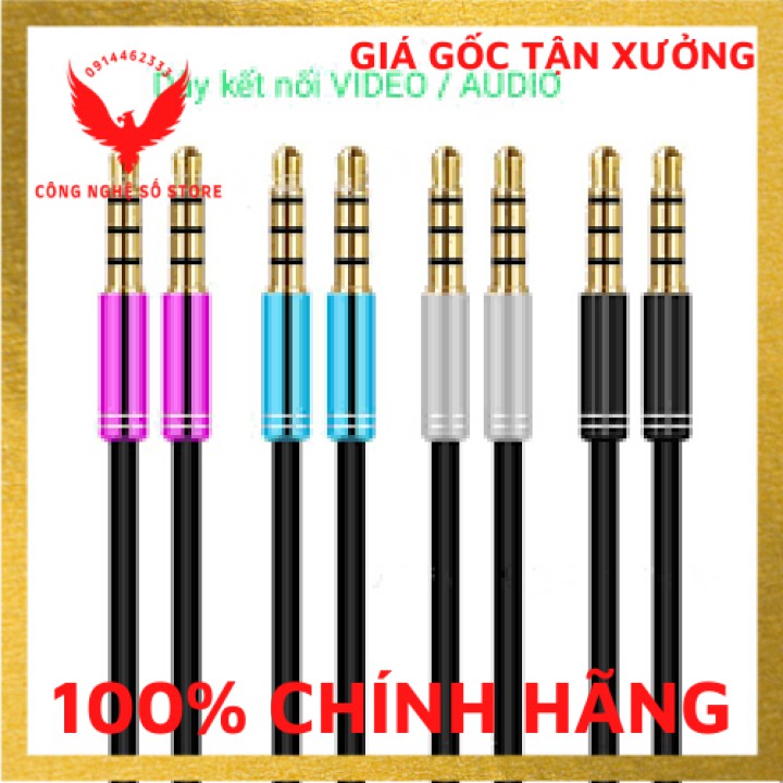 [Mã ELHACE giảm 4% đơn 300K] JACK 3.5 - DÂY KẾT NỐI VIDEO/AUDIO/LẤY NHẠC CHUẨN KẾT NỐI, DÂY DÀI NHIỀU MÀU SỊN