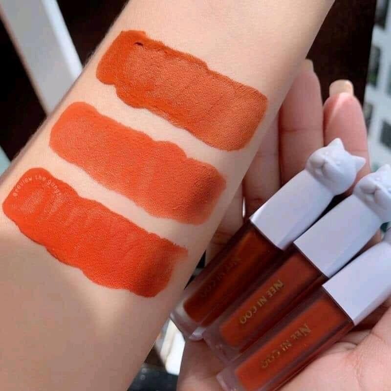 Set Son Mèo Nee Ni Coo Meow Matte Lip Glaze