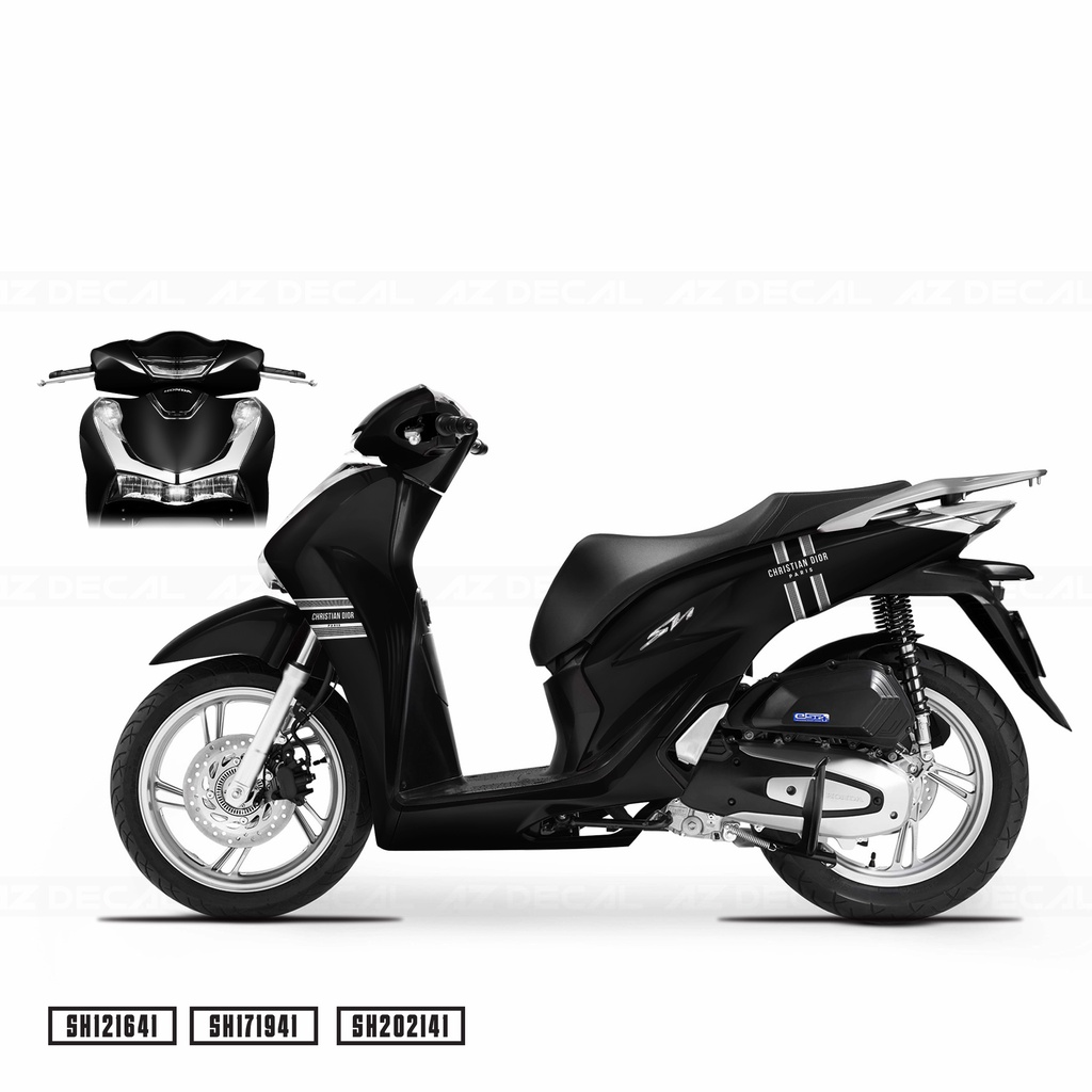 Tem Xe SH Đen Đời 2020 - 2021 - 2022 Đẹp Nhất | Team Decal Rời Dán Xe Máy SH 125i 150i Dễ Dán Bền Màu