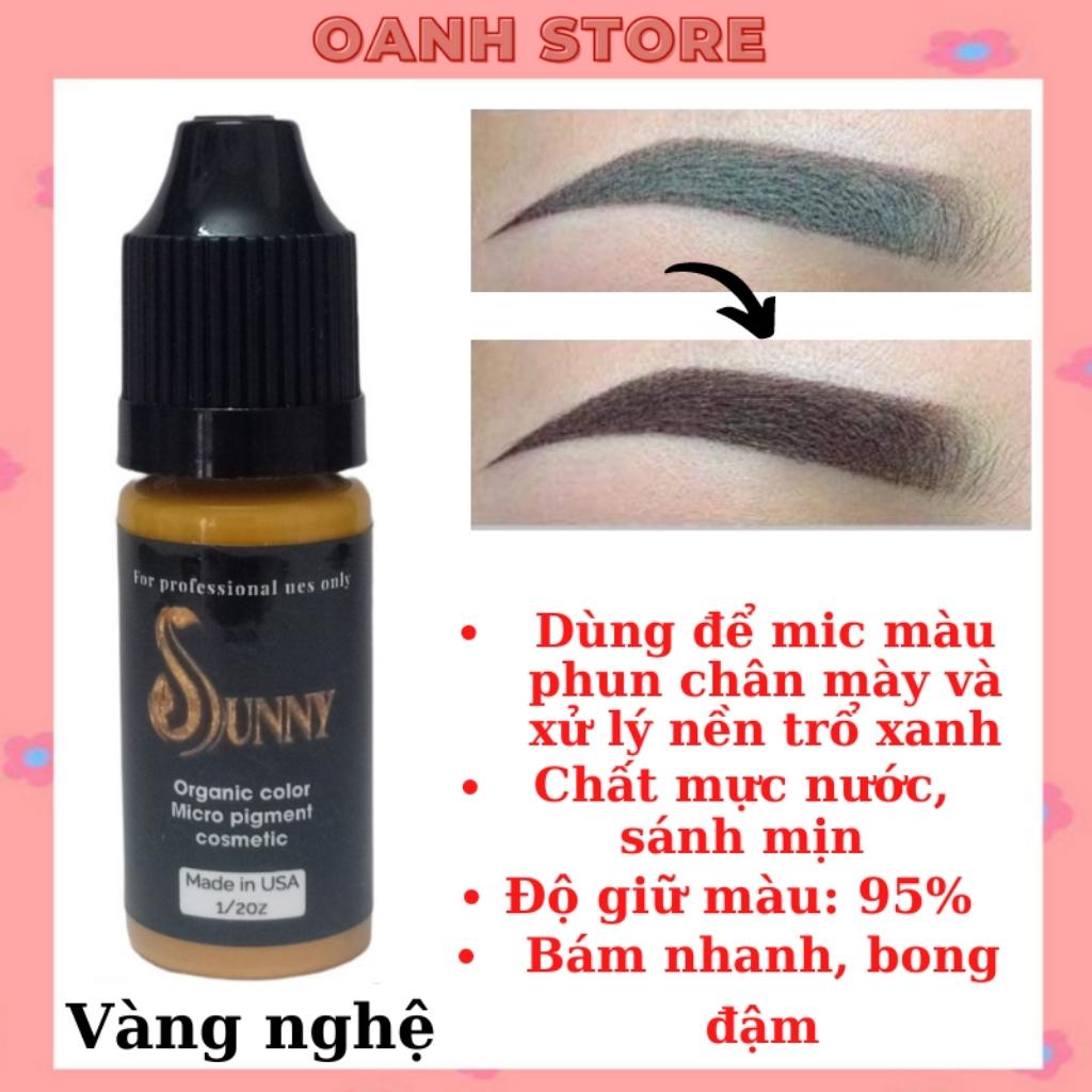 Mực xăm lông mày, mí bám siêu nhanh, mực SUNNY chính hãng USA 10ml