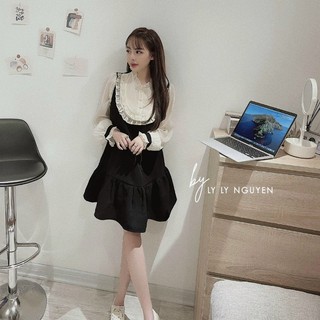 Đầm đuôi cá phối cổ bèo