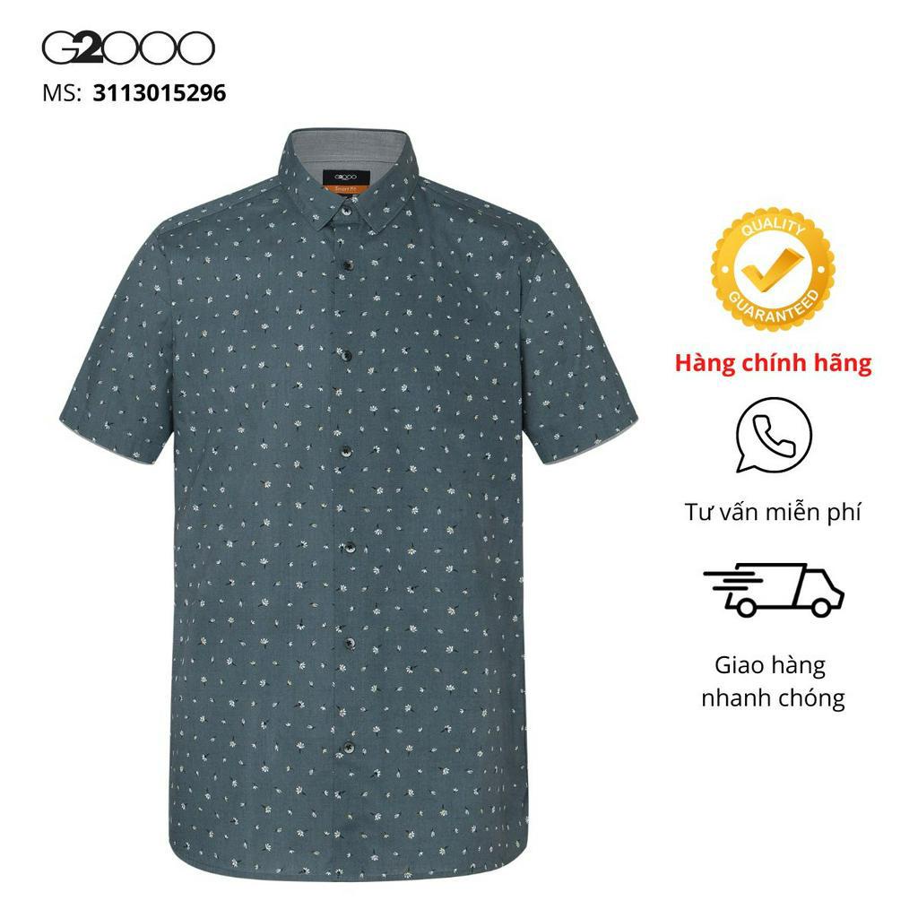 Áo Sơ Mi Nam G2000 Smart Fit  Màu Trắng/Xám