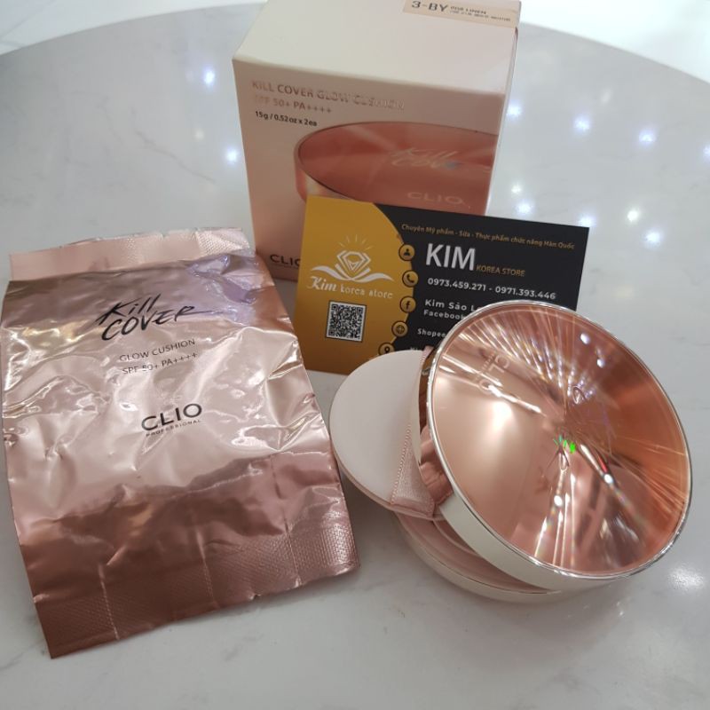 Phấn nước Clio kill cover glow cushion săn sale rẻ