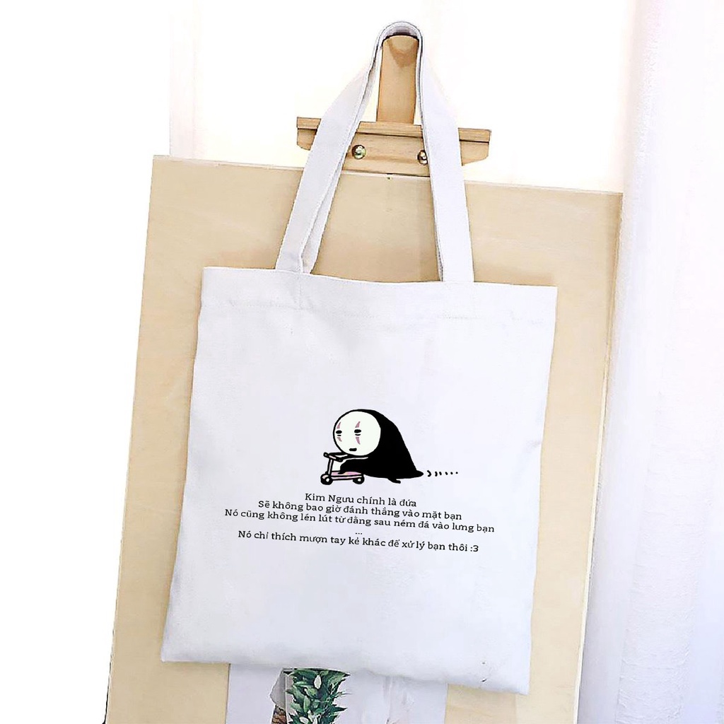 BST TÚI VẢI CUNG HOÀNG ĐẠO ĐEO VAI TOTE CANVAS BAG CÓ KHÓA KÉO SIZE LỚN 33x38cm PHONG CÁCH CÁ TÍNH HOT TREND NHIỀU MẪU A