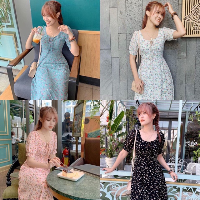 VÁY XOÈ HOA THẮT NƠ
