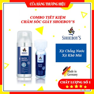 COMBO Xịt nano giày chống thấm nước + Xịt khử mùi giày Shoeboy's/ Xịt chống thấm giày, khử mùi hôi giày hiệu quả