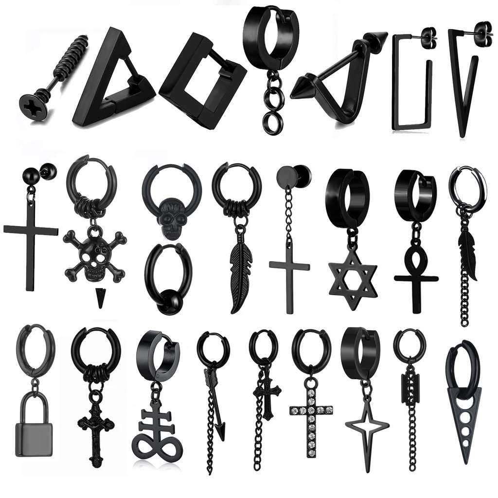 Bông Tai Unisex Trang Sức Khuyên Thời Trang Hàn Quốc Bông Tai Đinh Gothic Phụ Kiện