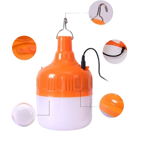 Bóng đèn led cổng sạc USB công suất 100W có móc treo không cần dây điện
