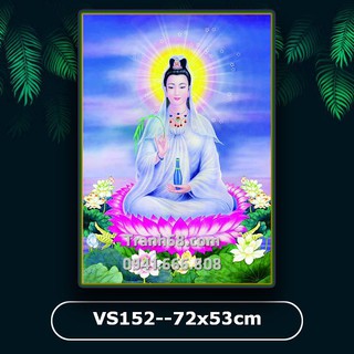Tranh đính đá venus vs152 quan thế âm bồ tát kích thước 72x53cm