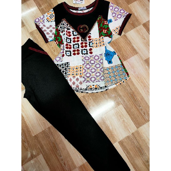 Bộ Quỳnh Anh áo mango xịn phối cotton mịn(có bigsize)