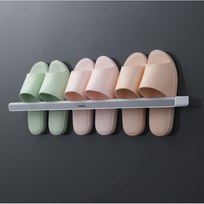 Kệ Để Giày Dép Thanh Phơi Treo Khăn Đa Năng Dán Tường Không Cần Khoan Vít Hiện Đại Chất liệu Nhựa Cao Cấp ABS