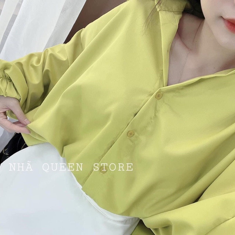 Áo sơmi đũi xanh chuối