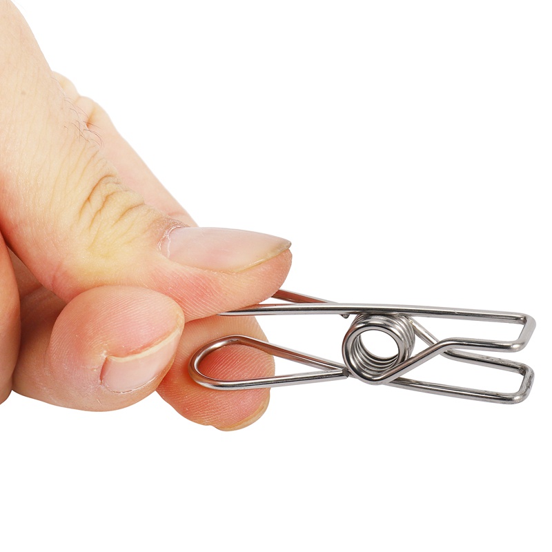 Kẹp dây thép không gỉ 24 chiếc , Kẹp đa chức năng , Kẹp tiện ích Kẹp treo Chốt văn phòng , Kẹp dây kim loại để phơi quần áo