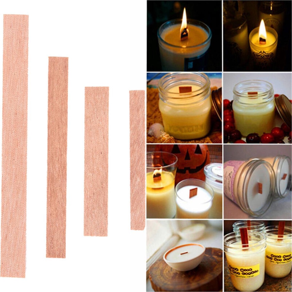 Set 50 Cây Nến Bằng Gỗ Dùng Trang Trí Tiệc Cưới DIY