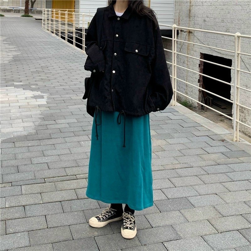 Áo khoác kaki nhung gân dáng sơmi unisex ulzang nam nữ