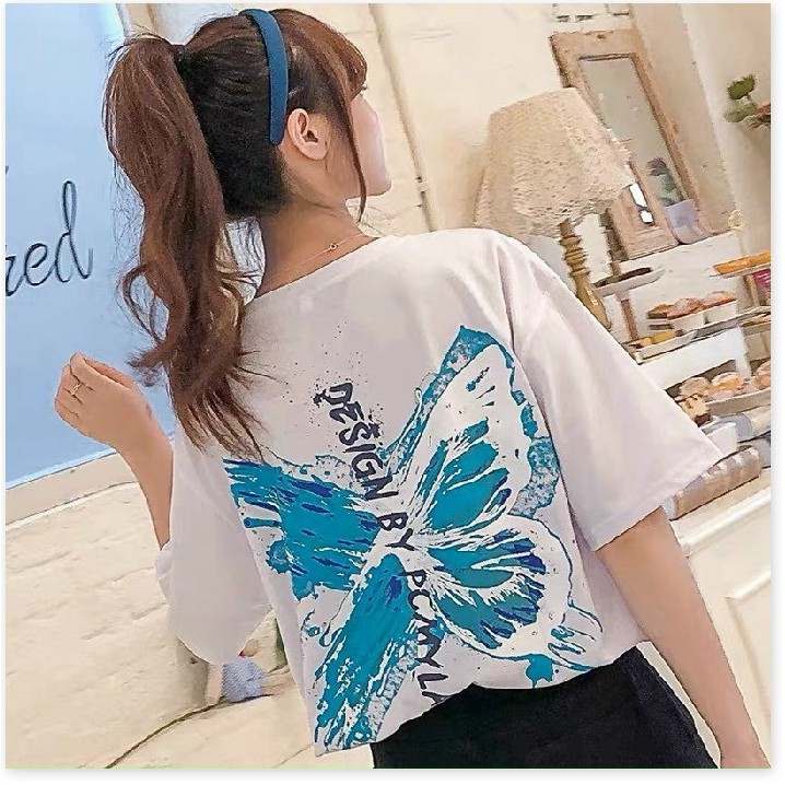 Áo Thun Nữ Form Rộng In Hình Bướm Cực Kute