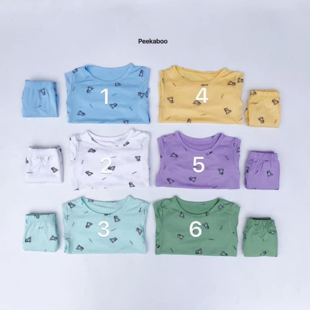 Bộ Thun Lạnh Dài Tay Cho Bé, Bộ Thu Đông Dài Tay Cho Bé Trai Bé Gái minky mom với họa tiết Gấu Panda mềm mịn dễ thương