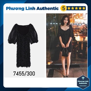 Váy chun body chấm bi Zara có sẵn.