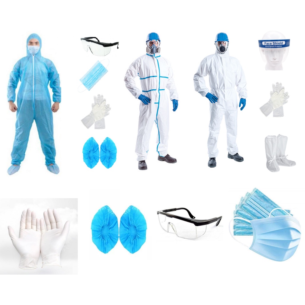Bộ quần áo phòng dịch, bảo hộ y tế CAO CẤP dày dặn giá rẻ, MÀU TRẮNG