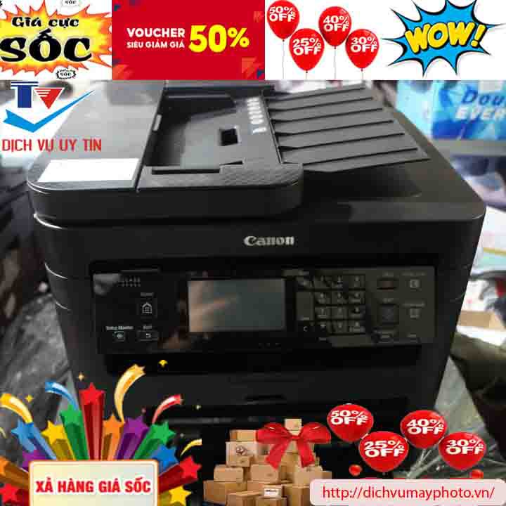 Máy in cũ Canon MF 215 hàng like new mới trên 90% đầy đủ photocopy ADF scan in photo mặt gương