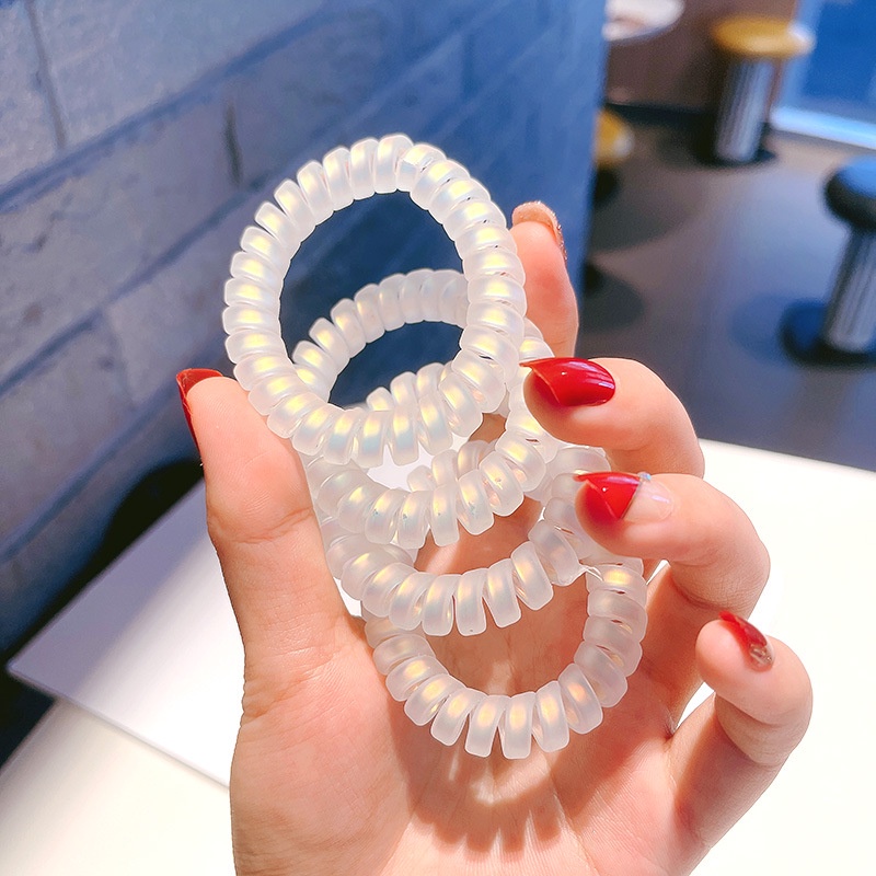 Dây Buộc Tóc Bằng TPU Và Da Mặt Nhám Kiểu Dáng Dễ Thương Cho Nữ