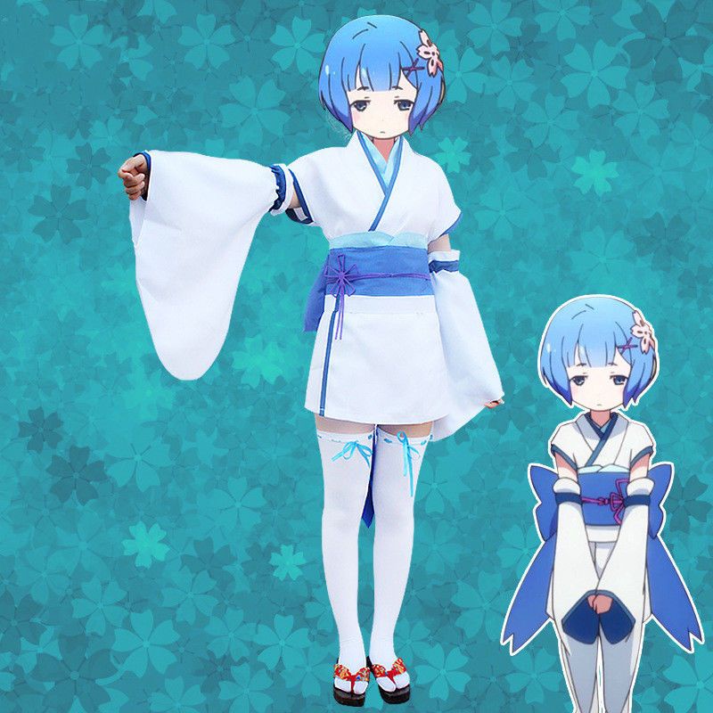 Bộ Đồ Kimono Hóa Trang Nhân Vật Anime Re: Zero-Starting Life in Another World Ramrem