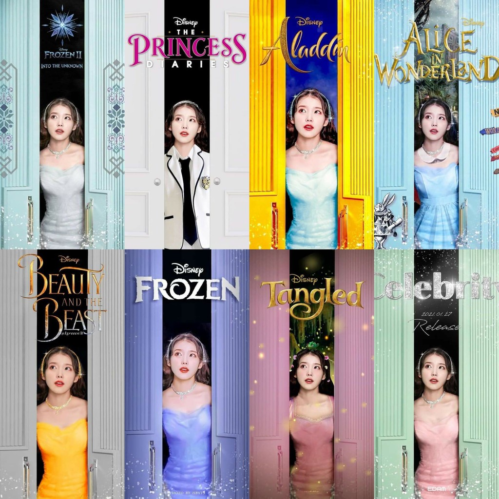 ( 8 tấm) Poster IU ver Công Chúa Princess A4 tranh treo album ảnh in hình thần tượng ca sĩ Hàn Quốc idol kpop