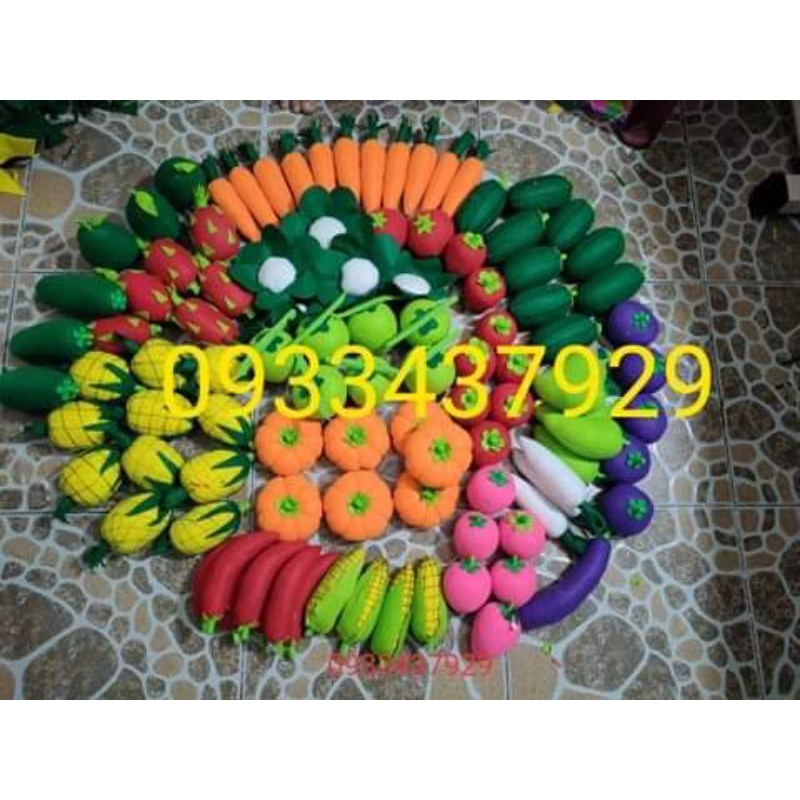 Đồ Chơi Thủ Công Rau Củ Chất Liệu Vải Nỉ Nhồi Bông - Đồ Dùng Học Tập Cho Bé HOA12