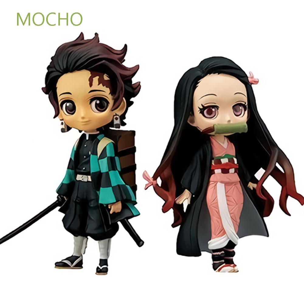 Set 2 Mô Hình Nhân Vật Phim Demon Slayer Bằng Pvc Nhiều Màu Sắc