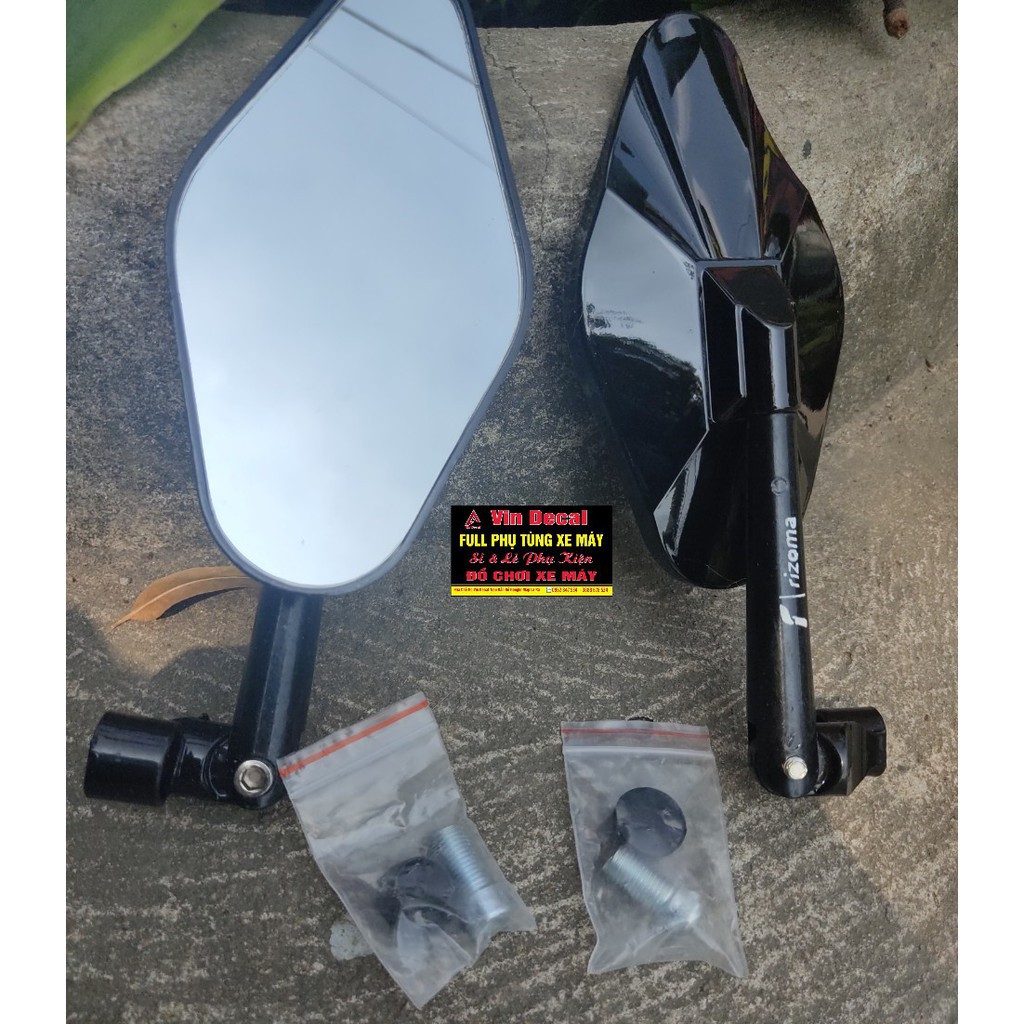 Gương kính chiếu hậu xe máy kiêu Elisse màu đen - dochoixemay