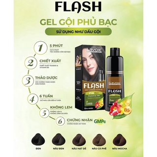 Gel gội phủ bạc Lavox - gội là đen - không khô tóc