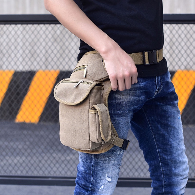 Túi đeo hông/chân bằng vải canvas đa năng tiện dụng mang theo du lịch | BigBuy360 - bigbuy360.vn
