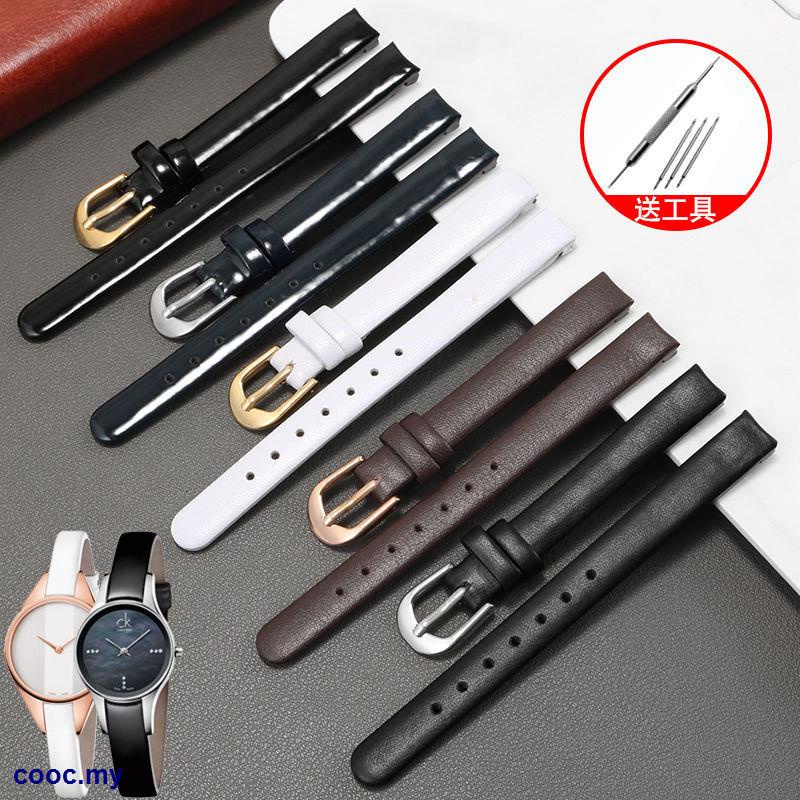Dây Đồng Hồ CK Bằng Da 10mm K43231/43232/43235/43236/K8P231V6 Thời Trang Nữ Tính