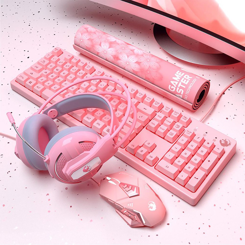 Combo Bộ Bàn Phím Giả Cơ Hồng LongTao - Chuột Gaming - Tai Nghe - Lót Chuột Hello Kitty Bigsize ( BH 1 năm ) | BigBuy360 - bigbuy360.vn