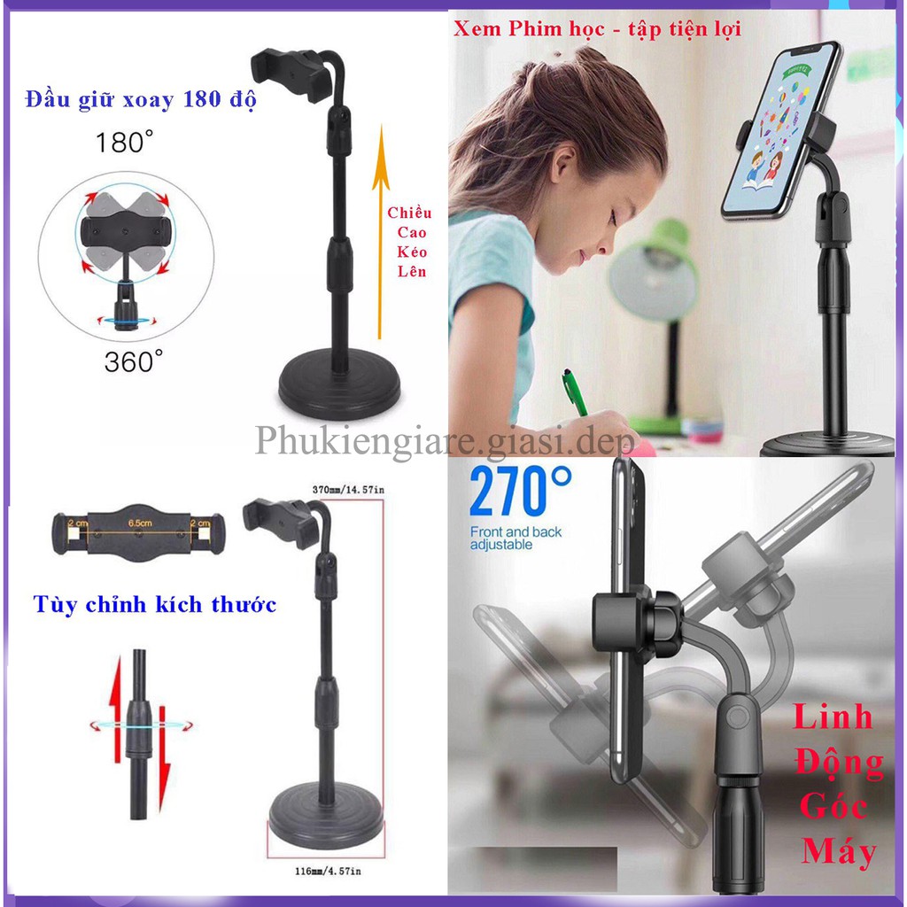 [Hàng Loại 1] Giá Đỡ Điện Thoại livestream xem video Ổn Định Xoay 360 Độ dùng để Quay Phim Ghi Hình Đa Dụng | BigBuy360 - bigbuy360.vn
