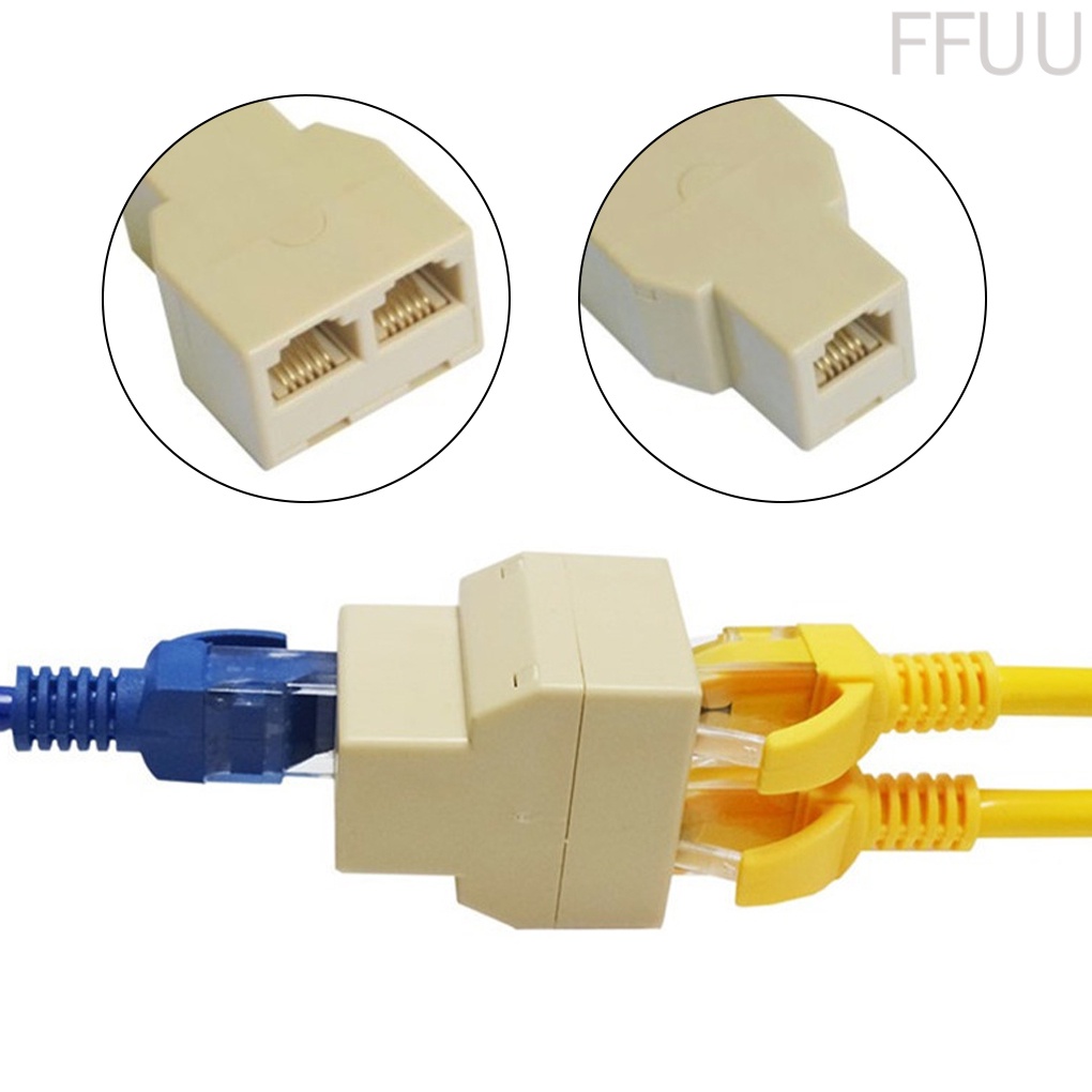 Đầu chia 1 sang 2 cổng mạng lan RJ45 tiện lợi cho gia đình/ văn phòng