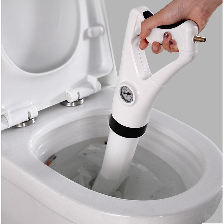 Súng thông tắc bồn cầu,bồn rửa bát,thoát sàn bằng khí nén số 8kg cực mạnh