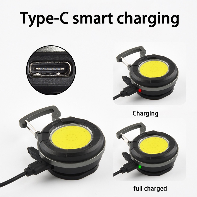 Đèn Pin Mini 4 Chế Độ Kèm Móc Treo Chìa Khóa Thiết Kế Nhỏ Gọn Tiện Dụng Cho Dã Ngoại