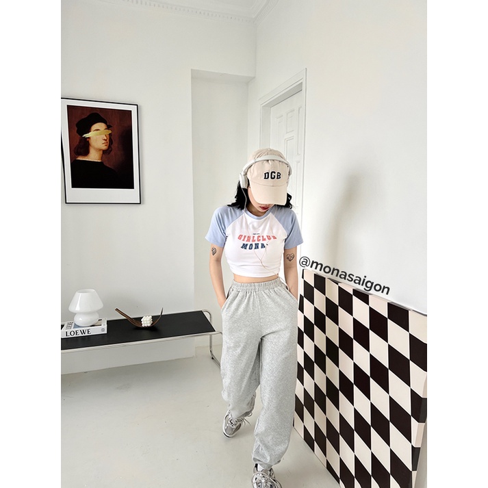 Áo croptop thun Y2K MONÁ - MCLUB