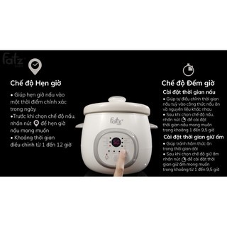 Nồi nấu chậm thông minh hẹn giờ Fatzbaby SLOW 5 1.5 lít FB9115ZT Mama baby vn